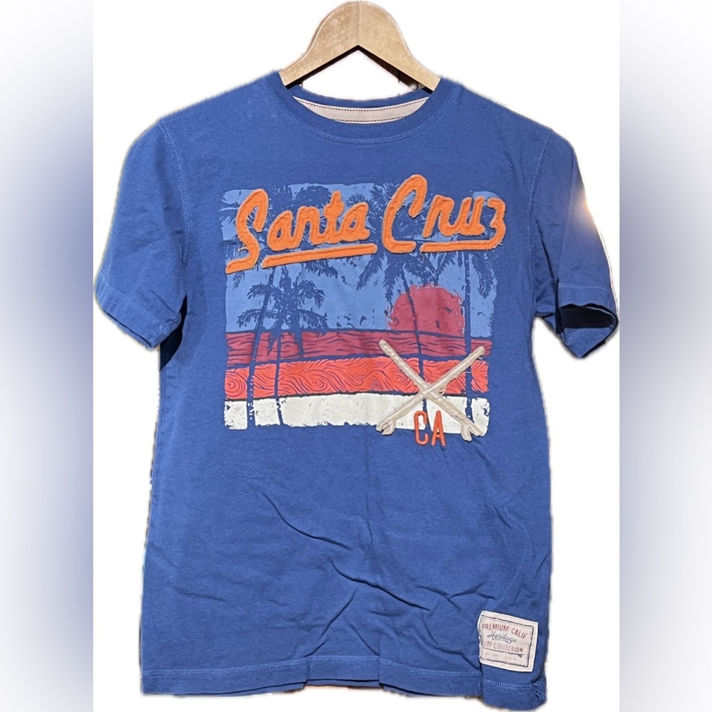 Old Navy, Santa Cruz CA, blue T-shirt boys size large like new super soft - Picture 1 of 3